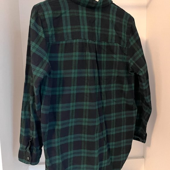 Madewell Classic Fit Ex Boyfriend Button Down in Blackwatch Plaid - Picture 2 of 4